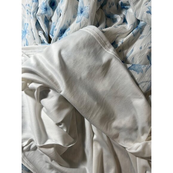 Anthropologie Floral Ruffle Midi Dress & Smocked Waist By The River - Picture 9 of 11